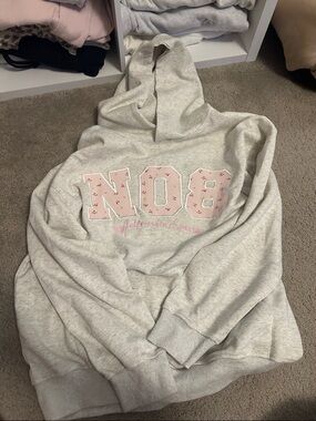 Aelfric Eden Light Gray Hoodie with NO8